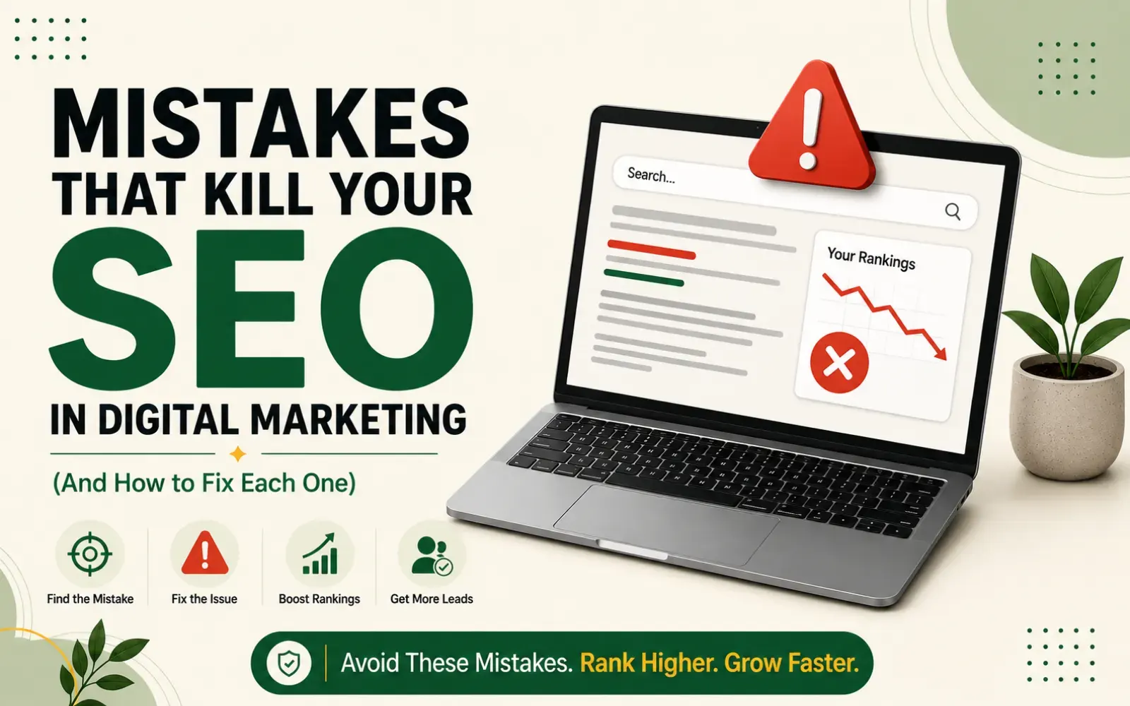Common mistakes that harm SEO in digital marketing